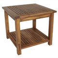 Beistelltisch 50x50x45cm aus Akazienholz geölt Balkontisch Gartentisch Holztisch