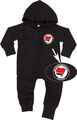 ANTIFASCHISTISCHE AKTION Baby All-in-one Sweatsuit black