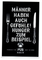 Postkarte Männer haben auch Gefühle! Hunger zum Beispiel. PUB Berlin