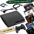 Sony PlayStation 3 Slim 120GB-500GB Abwärtskompatibel:PS3/PS2/PS1/SNES/SEGA