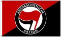 ANTIFA Flagge 150x90cm SCHWARZ ROT Antifaschistische Aktion Fahne Fanartikel