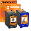 2 Druckerpatronen XL für HP 56 & 57 PSC 1210 PSC 1205 1210 1210XI 1215 1217