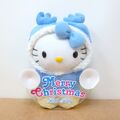 Offizielles Sanrio 2001 Hello Kitty blau frohe Weihnachten Plüschtier Japan 7 Zoll