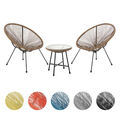 SVITA BALI Balkon Möbel Set Lounge Garnitur Relax Egg-Chair Flecht-Design