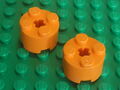 2 x LEGO Orange round brick 3941 6143 / set 7962 70747 75144 7649 8964 70224 ...