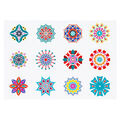 Mandala Aufkleber 24 Stück Blumen Sticker für Kinder zum Spielen und Basteln