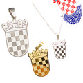 Kroatien Kette Halskette Wappen Kette Kroatien Heimatliebe  Gold Silber Wappen