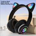 Bluetooth 5.0 Kopfhörer On Ear Katze Ohr Kabellos Stereo Wireless Headset 400mAh