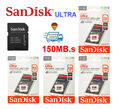 Micro SD Card Speicherkarte SanDisk Ultra 32GB- 512GB  Mit Adapter 100/ MBs