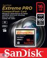 SANDISK EXTREME PRO COMPACT FLASH 16GB 160MB/S 1067x CF-SPEICHERKARTE EINZELHANDELSPAKET