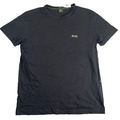 Hugo Boss Herren T-Shirt klein schwarz Freizeitkleidung Grafik Rechtschreibung Logo Smart Top