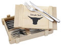 WMF Steakbesteck-Set 12-teilig in Holzkiste Cromargan® Edelstahl rostfrei 18/10