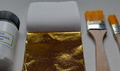 24 Karat Blattgold 50 x Blatt Gold 43mm x 43mm mit Anlegemilch 30ml TOP Preis