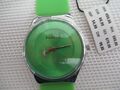 PILGRIM Unisex  Armbanduhr mit weichem Silikonarmband  Farbe: Grün ungetragen