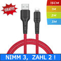 Für iPhone 14 13 12 11 USB Ladekabel 1m 2m 3m Kabel Datenkabel Schnellladekabel
