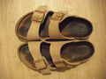 Birkenstock Arizona 35 schmal Leder Tabacco Softfootbed, getragen und gut eingel