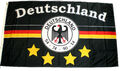 Deutschland  4 Sterne Flagge  90x150 cm Fußball EM WM Fahne  NEU