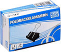 12x Foldback Klammern - 19mm (Briefklammer Büroklammer Binder Clips)