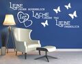 Wandtattoo Lebe jeden Augenblick Lache Tag Liebe Wohnzimmer Spruch Wandaufkleber