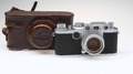 Leica II F  black dial Kamera Camera mit Elmar  50mm f2.8 Objektiv Leitz 95445