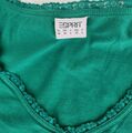 Esprit T-Shirt Damen V-Ausschnitt, grün, Gr. M, 