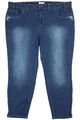 sheego Stretchjeans Skinny Cropped Jeans Blau Damen Denim Größe 52 54 56 58
