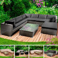 Gartenmöbel Poly Rattan Lounge Möbel ALU Garten Garnitur Sitzgruppe Modelle 2023