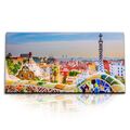 Kunstdruck Bilder 120x60cm Barcelona Spanien Hundertwasser Farbenfroh Bunt