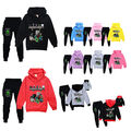 Minecraft Jungen Mädchen Kapuzen Trainingsanzug Set Hoodies + Hosen 3-13 Jahre