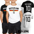 Deutschland T-Shirt Trikot Shirt mit Wunschname Kinder Jungen Mädchen Geschenk