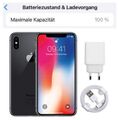 Apple iPhone X 10 - 64 256GB - SEHR GUT - 100% BATT. - Spacegrau Silber