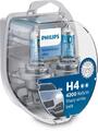 Philips WhiteVision ULTRA H4  4200k bis zu 60% mehr Halogenlampe 12342WHUSM