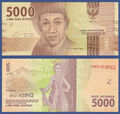 INDONESIEN / INDONESIA 5000 Rupiah 2016  UNC  P.156