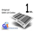 Global-Barcode-Systems - 1 EAN / GTIN Code Barcode - EAN-13 Nummer - Original