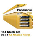 Panasonic Batterien Set 48-96-144 Alkaline Power Batterien LR06  AA  Mignon 