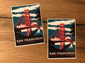 2x San Francisco USA Aufkleber Vintage Offroad Work &Travel Golden Gate TR030