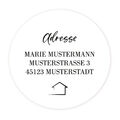 NORDEULE Adress-Aufkleberset personalisiert mit Wunsch-Adresse | ⌀ 40mm 24er Set