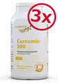 3er Pack Curcumin 500mg 3 x 120 Vegi Kapseln Kurkuma Curcuma C3 Complex Piperin