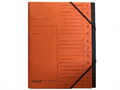 2 Ordnungsmappen A4 mit 12 Fächer orange Gummizug Karton Colorspan-Karton
