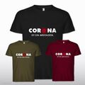 Corona ist ein Arschloch Spruch Fun lustig Shirt Impfung Home Office Party 