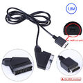 1.8M RGB Scart Kabel Adapter Für Sony Playstation PS1 PS2 PS3 AV Lead Cord PAL