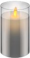 LED-Echtwachs-Kerze im Glas, 7,5 x 12,5 cm; wunderschöne und sichere Lichtlösung
