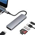 USB C Hub 6 in 1  Adapter HDMI 4K USB 3.0 Micro SD für TV Macbook iPhone Samsung