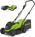 24V Akku Rasenmäher 33cm Greenworks GD24LM33K2 mit 2Ah Batterie & Ladegerät