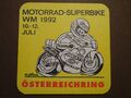 Bierdeckel 1992 Motorrad-Superbike WM Österreichring, Reininghaus Bier