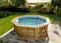 POOLCREW Lanzarote Pool Schwimmbecken Holz Sand Filter System 428 x 136 cm