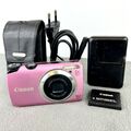 Canon PowerShot A3300 IS 16.0MP Digital Camera - Rare Pink W/ Charger, Battery