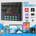 Blutooth Audio Mixer Live Sound Card V8S for Live Streaming Broadcast Recording