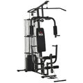 Gym Kraftstation Fitnessstation Multigym Fitnessgerät inkl. Gewichten Metall PU