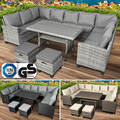 BRAST Poly Rattan Sitzgarnitur Family Gartenmöbel Essgruppe Lounge Sitzgruppe